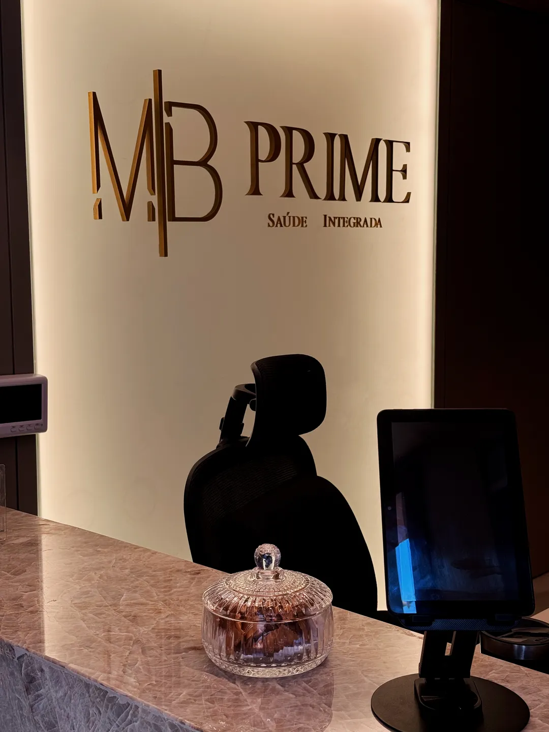 Recepção da MB Prime Saúde Integrada, em Maceió